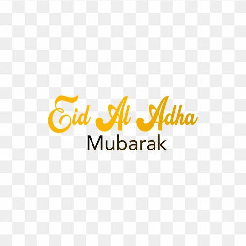 Eid al adha mubarak text png